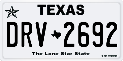 TX license plate DRV2692