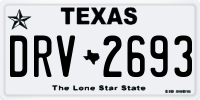 TX license plate DRV2693