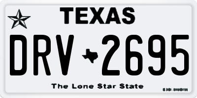 TX license plate DRV2695