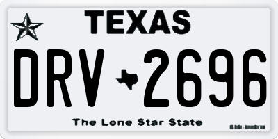 TX license plate DRV2696