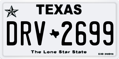 TX license plate DRV2699