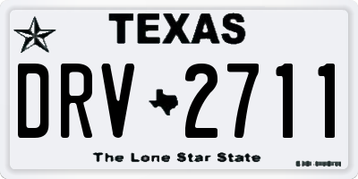 TX license plate DRV2711