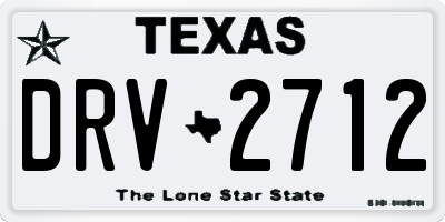 TX license plate DRV2712