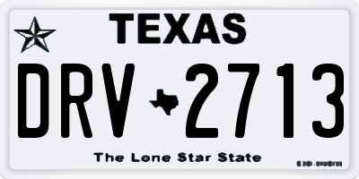 TX license plate DRV2713