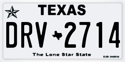 TX license plate DRV2714