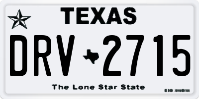 TX license plate DRV2715