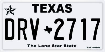 TX license plate DRV2717