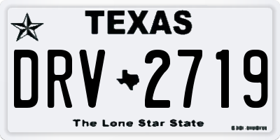 TX license plate DRV2719