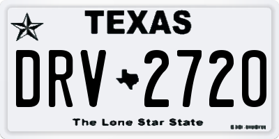 TX license plate DRV2720