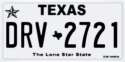 TX license plate DRV2721