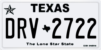 TX license plate DRV2722