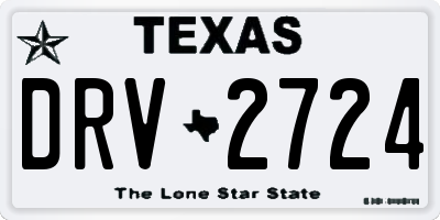 TX license plate DRV2724