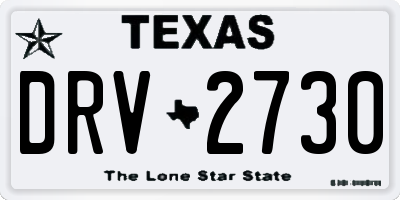 TX license plate DRV2730