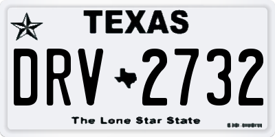 TX license plate DRV2732