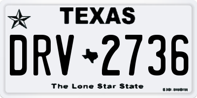 TX license plate DRV2736