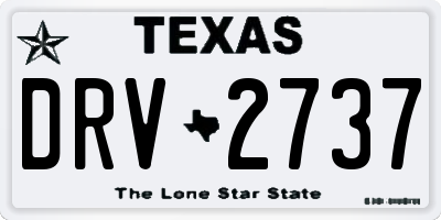 TX license plate DRV2737