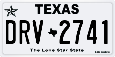 TX license plate DRV2741