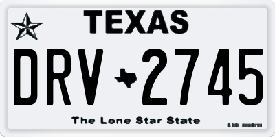 TX license plate DRV2745