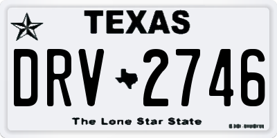 TX license plate DRV2746