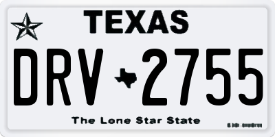 TX license plate DRV2755