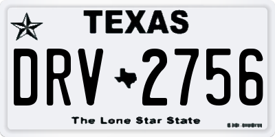 TX license plate DRV2756