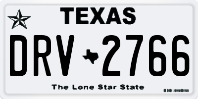 TX license plate DRV2766