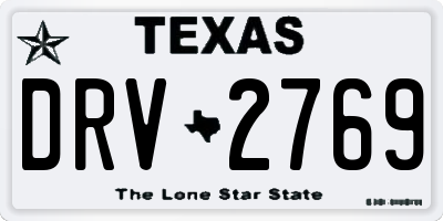 TX license plate DRV2769