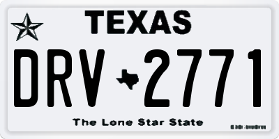 TX license plate DRV2771