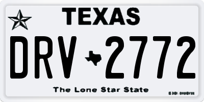 TX license plate DRV2772