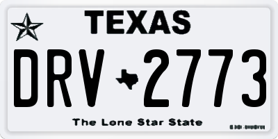 TX license plate DRV2773