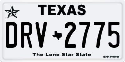 TX license plate DRV2775