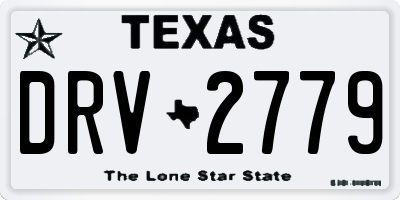 TX license plate DRV2779