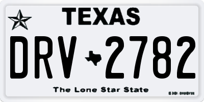 TX license plate DRV2782