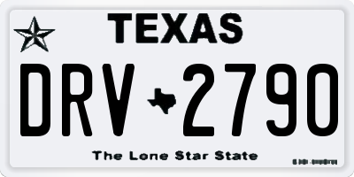 TX license plate DRV2790