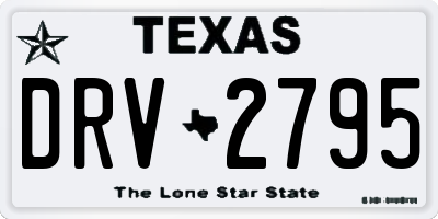 TX license plate DRV2795