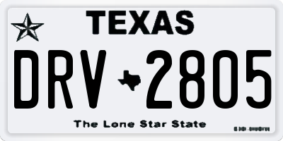 TX license plate DRV2805