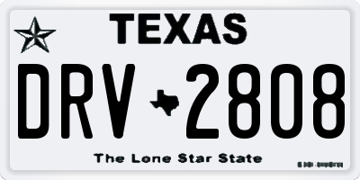 TX license plate DRV2808