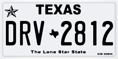 TX license plate DRV2812