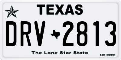 TX license plate DRV2813