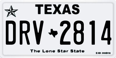 TX license plate DRV2814