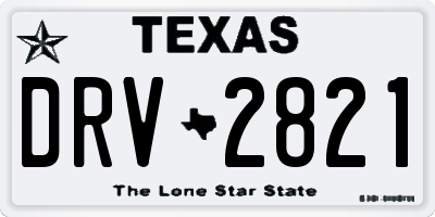 TX license plate DRV2821