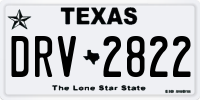 TX license plate DRV2822