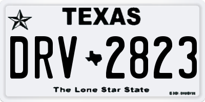 TX license plate DRV2823