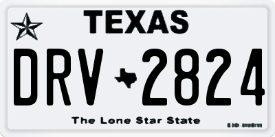 TX license plate DRV2824