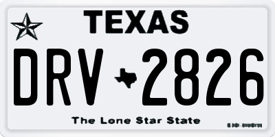 TX license plate DRV2826