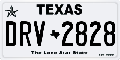 TX license plate DRV2828