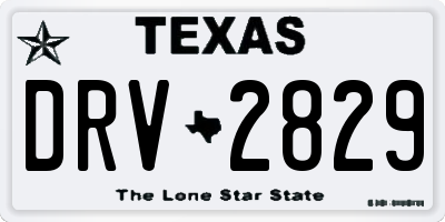 TX license plate DRV2829