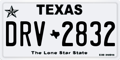 TX license plate DRV2832