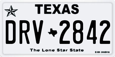 TX license plate DRV2842