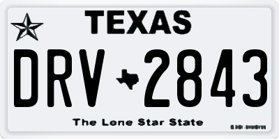 TX license plate DRV2843